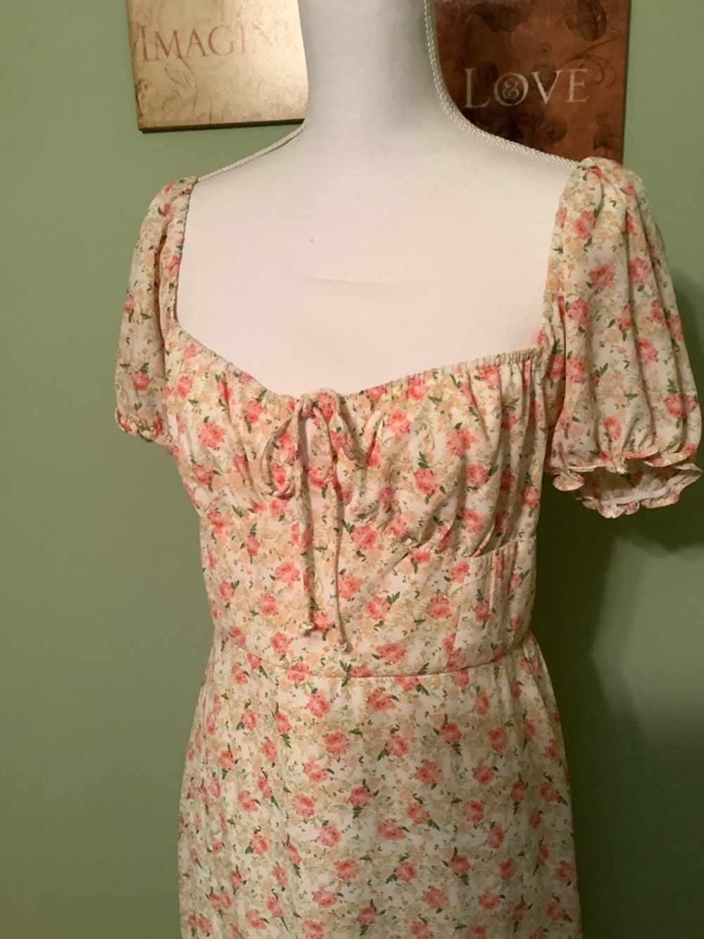 MIDI Floral Short Sleeve Dress - Trixxi Clothing - Size L